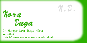 nora duga business card