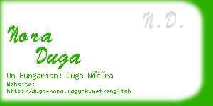 nora duga business card